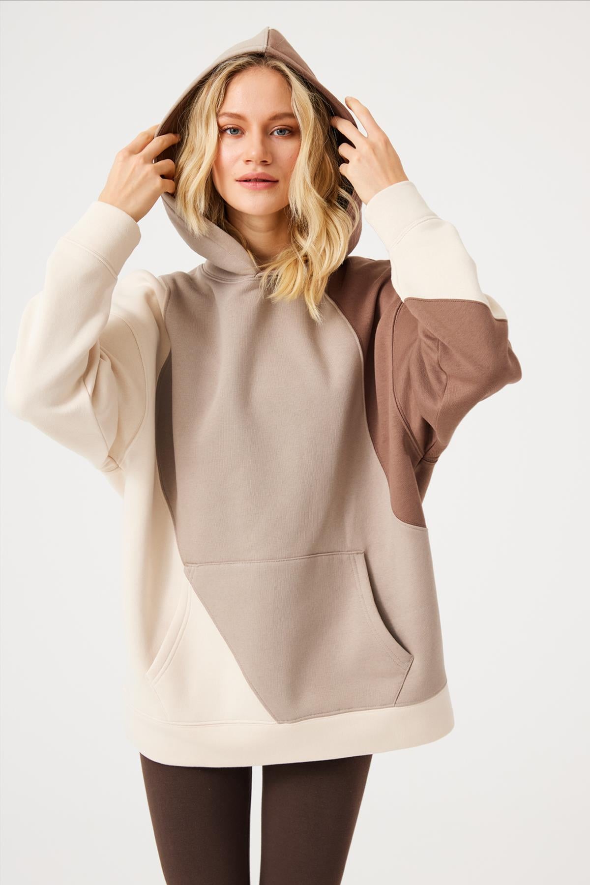 Aura Oversize Sweatshirt Kahverengi