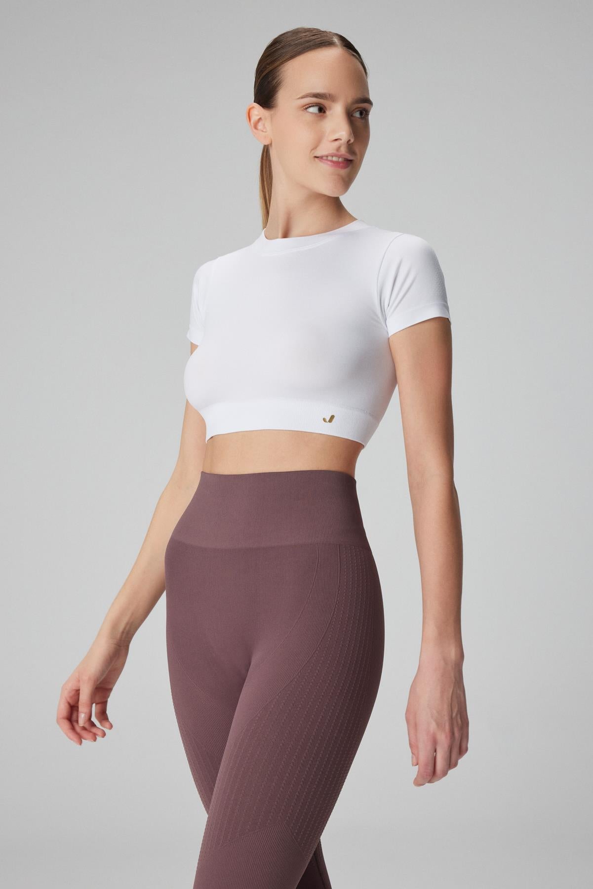 Jerf Captiva Yumuşak Dokulu & Esnek Crop Top Beyaz