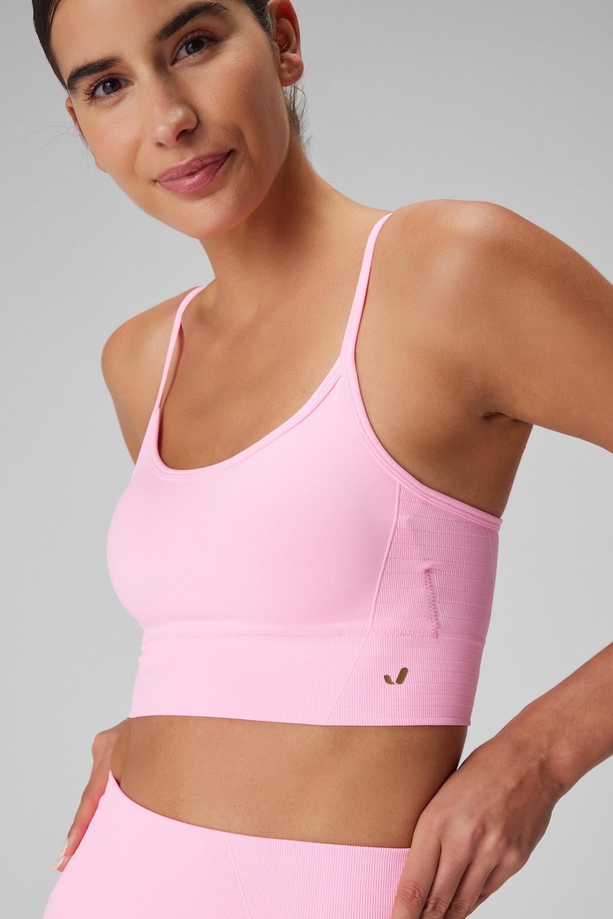 Jerf Gela Ayar Askılı Sport Bra Neon Pembe